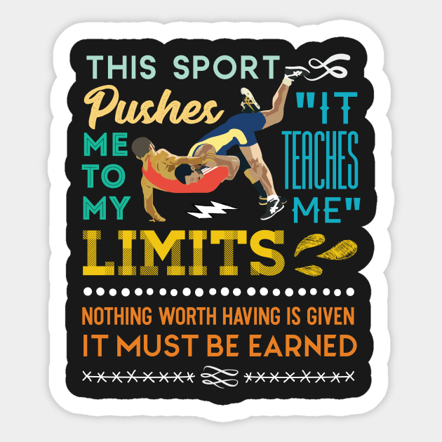 It Must Be Earned Wrestling Sports Sticker by GDLife